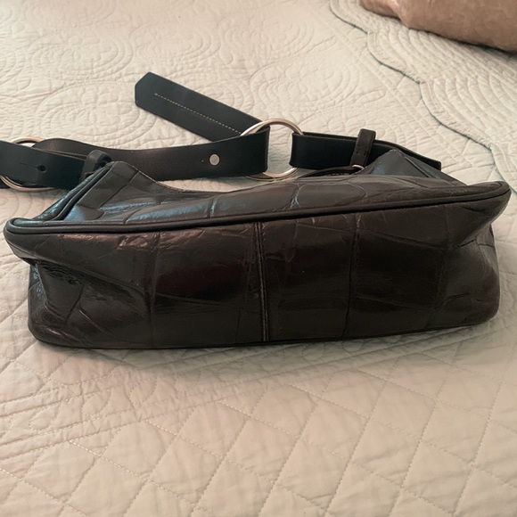 DOONEY & BOURKE Leather
Croco Embossed Satchel
Hobo Purse Shoulder Bag ,Black - Picture 4 of 7